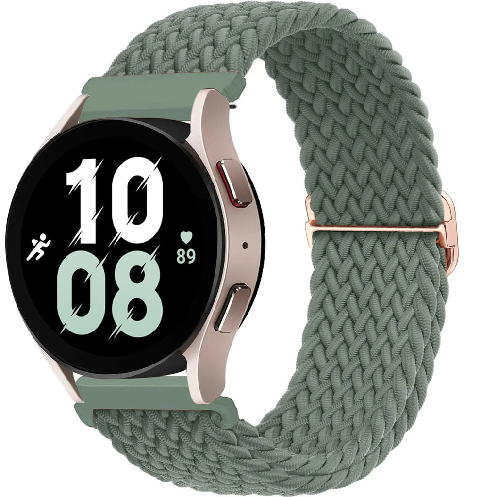 Nylon Strap for Samsung Galaxy Watch 7 6 5 4 40mm 44mm 6Classic 43/47mm 20mm 22mm Braided Solo Loop Band for Huawei Watch 3 4Pro
