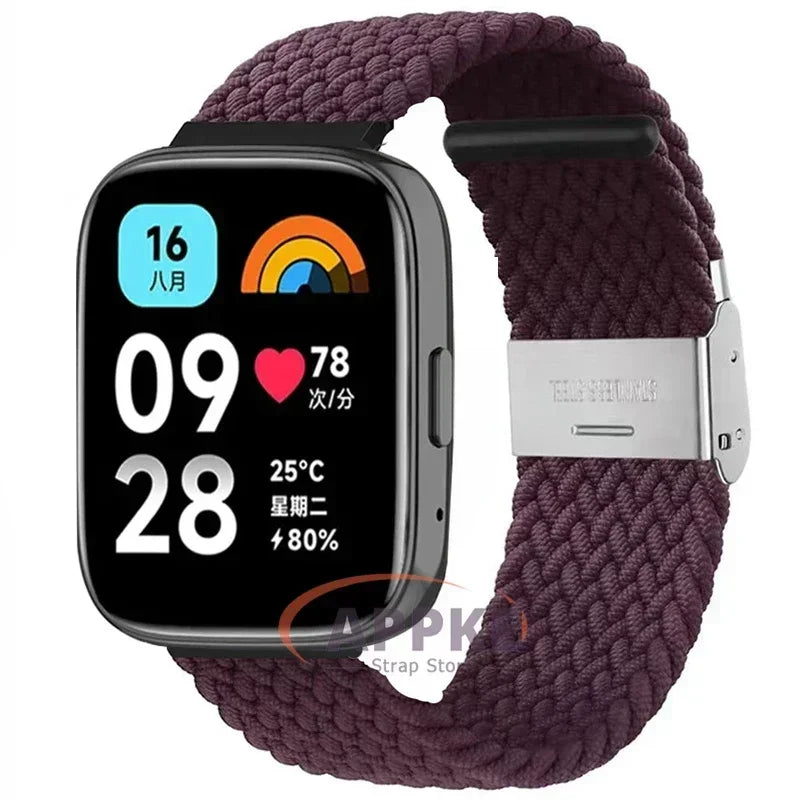 Elastic Braided Strap For Redmi Watch 5/3 Active Watchband Nylon Adjustable Quick Release Bracelet For Redmi Watch 3/5 Lite