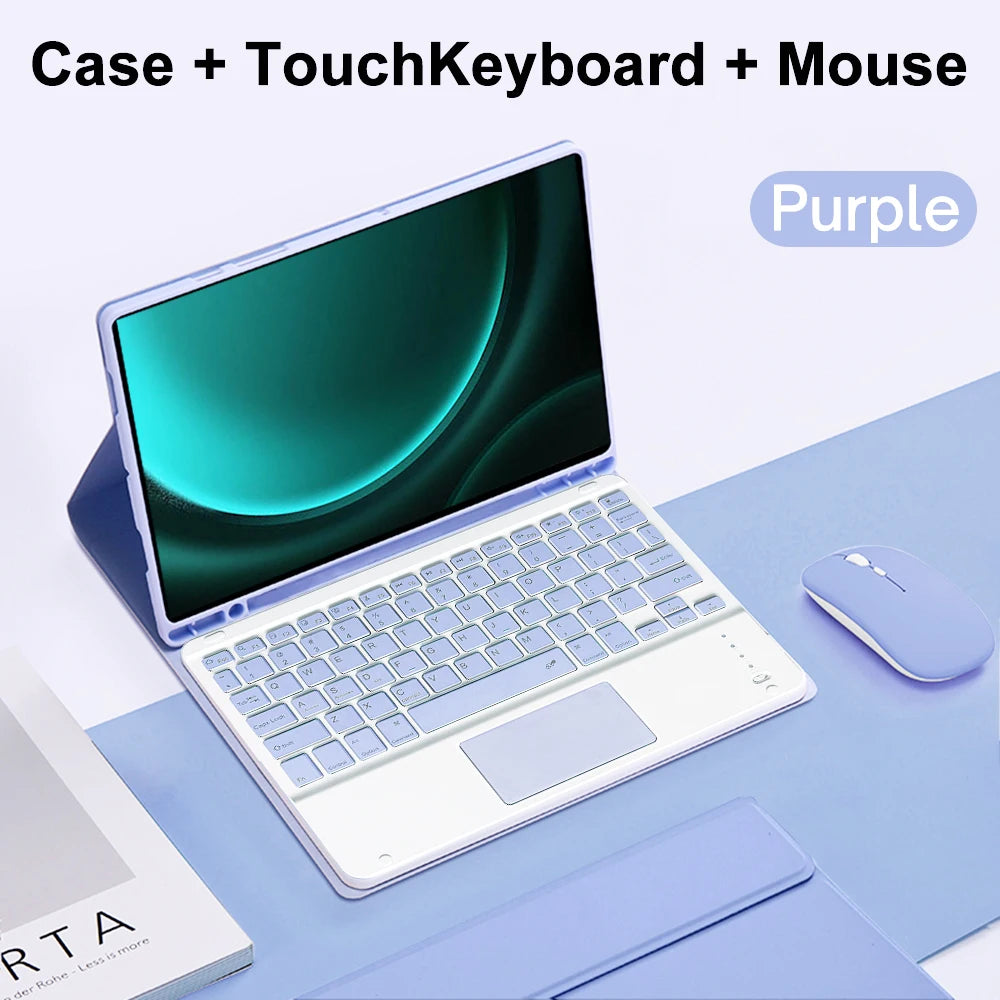 Case for Samsung Galaxy Tab S9 FE 10.9inch Detachable Bluetooth Keyboard Case For Samsung Tab S9 FE 10.9inch SM-X510/X516B