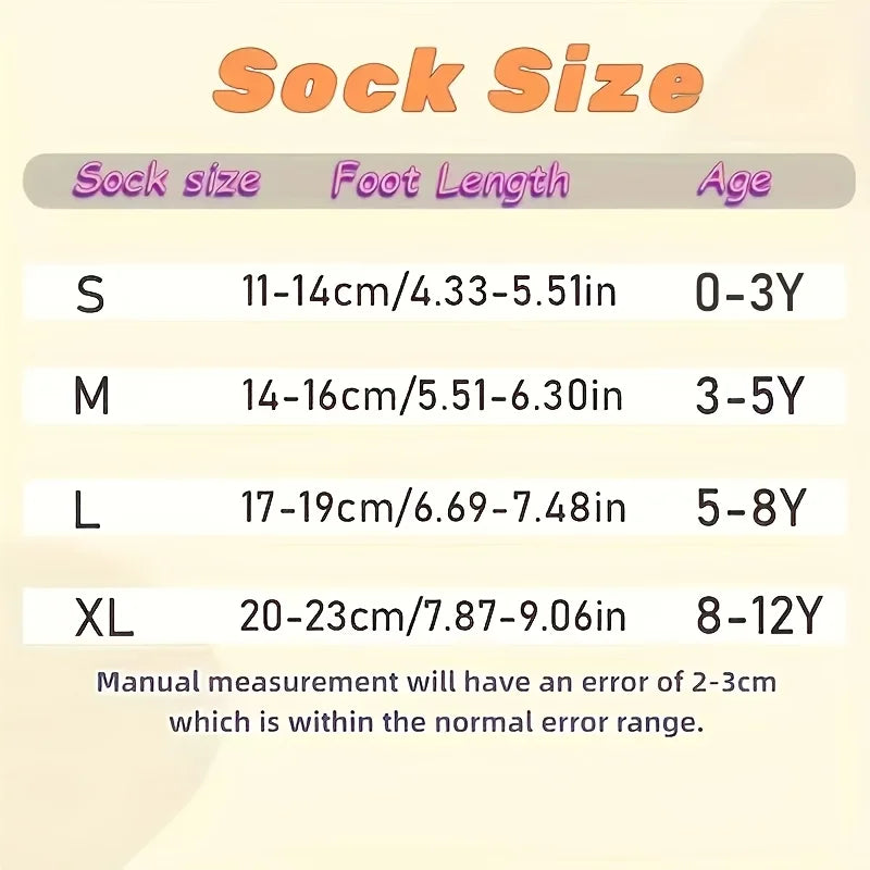 5-Pack Children's Floor Socks with 3D Bunny and Floral Patterns, Anti-Slip Dots, Soft Sole for Girls, Babies, and Toddlers, Indoor Non-Slip Striped Letter Socks, Suitable for Casual Daily Life