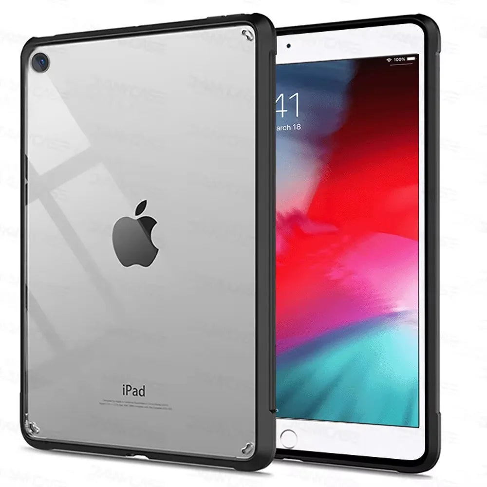 For iPad Mini 6 7 Case 10.2 9/8/7th Generation 9.7 5/6th Air 4/5 10.9 10.5 Pro 11 2022 10th 10.9 Silicon Transparent Cover Funda