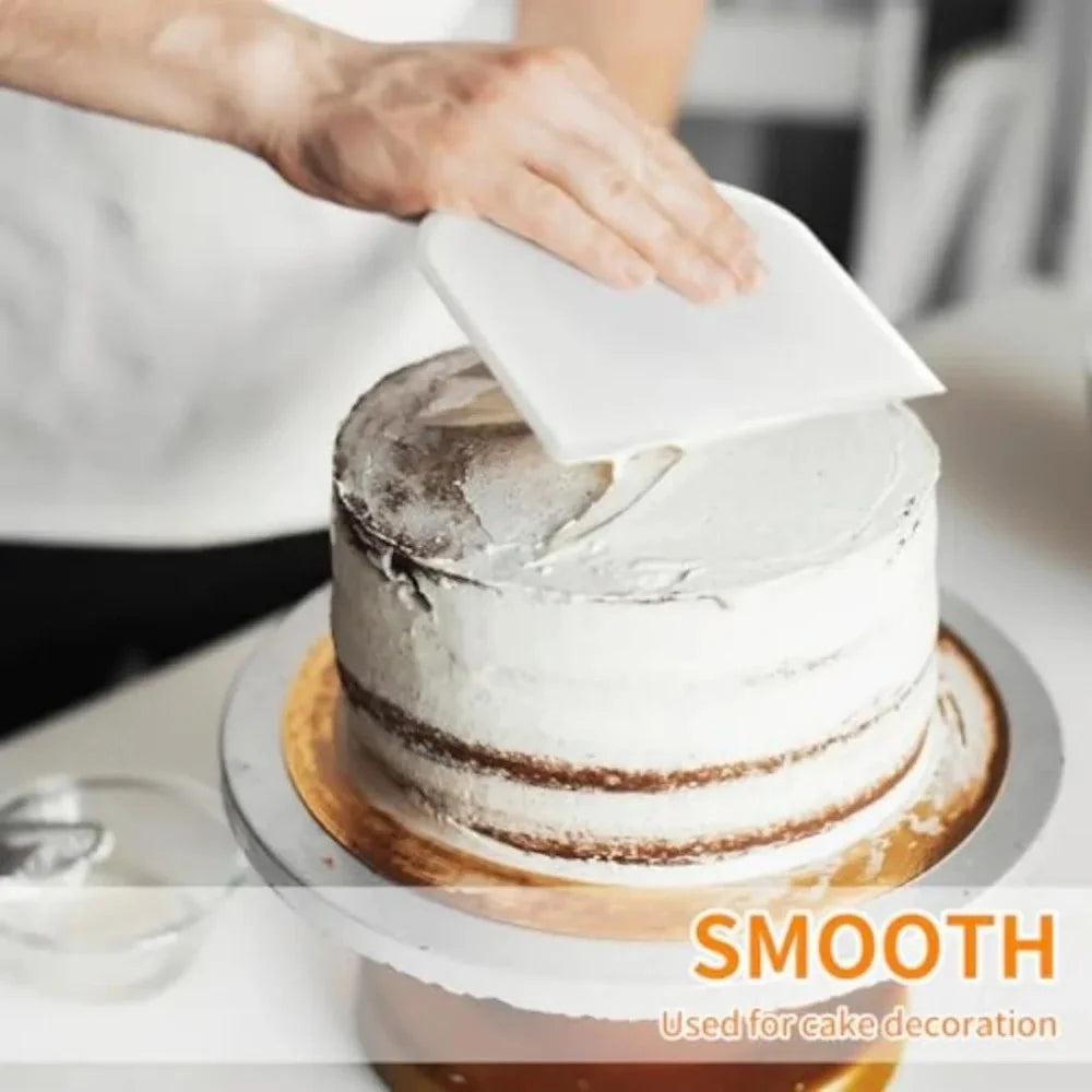 Dough Scraper Food-safe Plastic,Cake Cream Spatula, Dough Knife, Butter Scraper With Plain Smooth Edge, Versatile Baking Tool