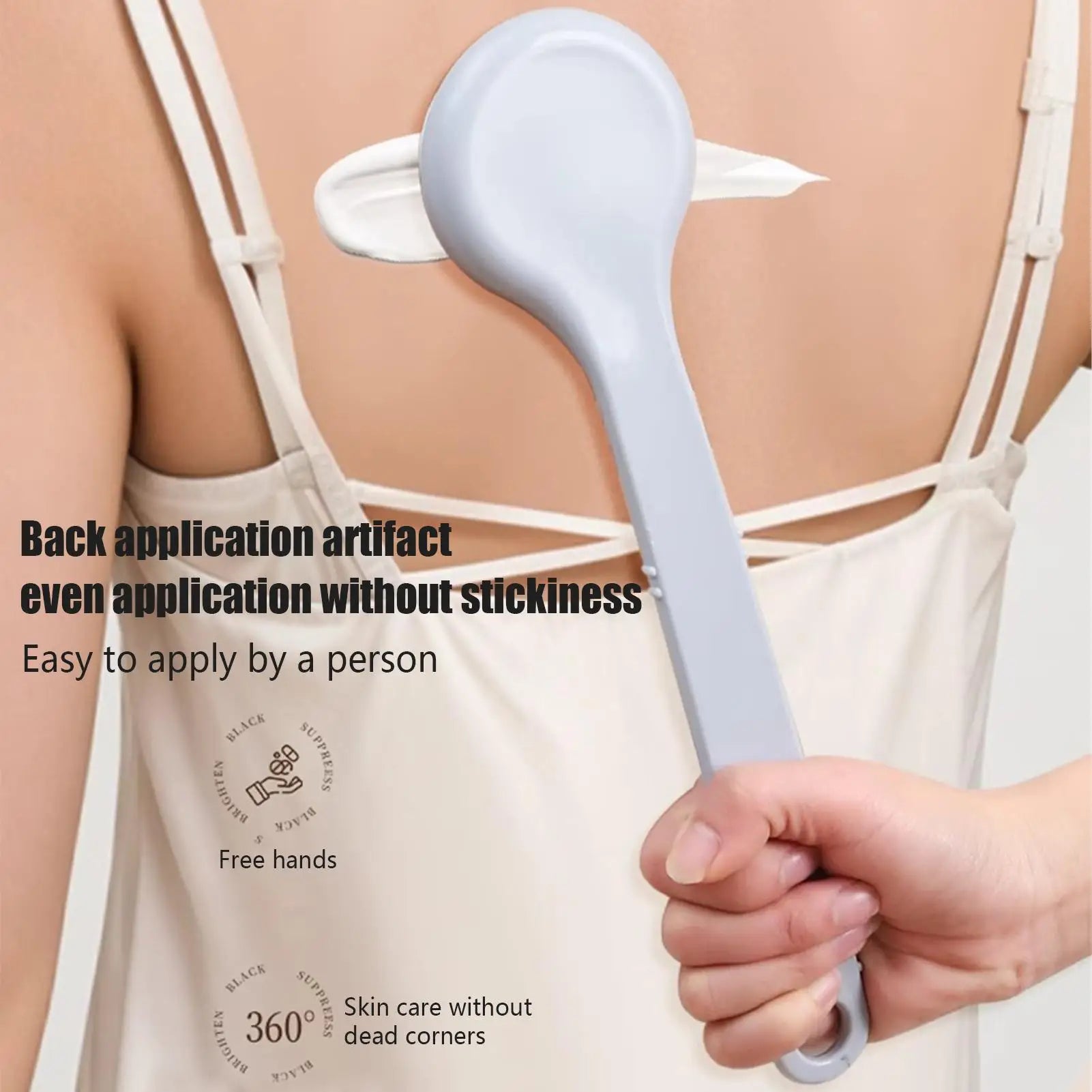 Lotion Sunscreen Ointment Applicator Long Handle Body Cleaner Shower Brush Multi-Function Sunscreen Back Lotion Applicator