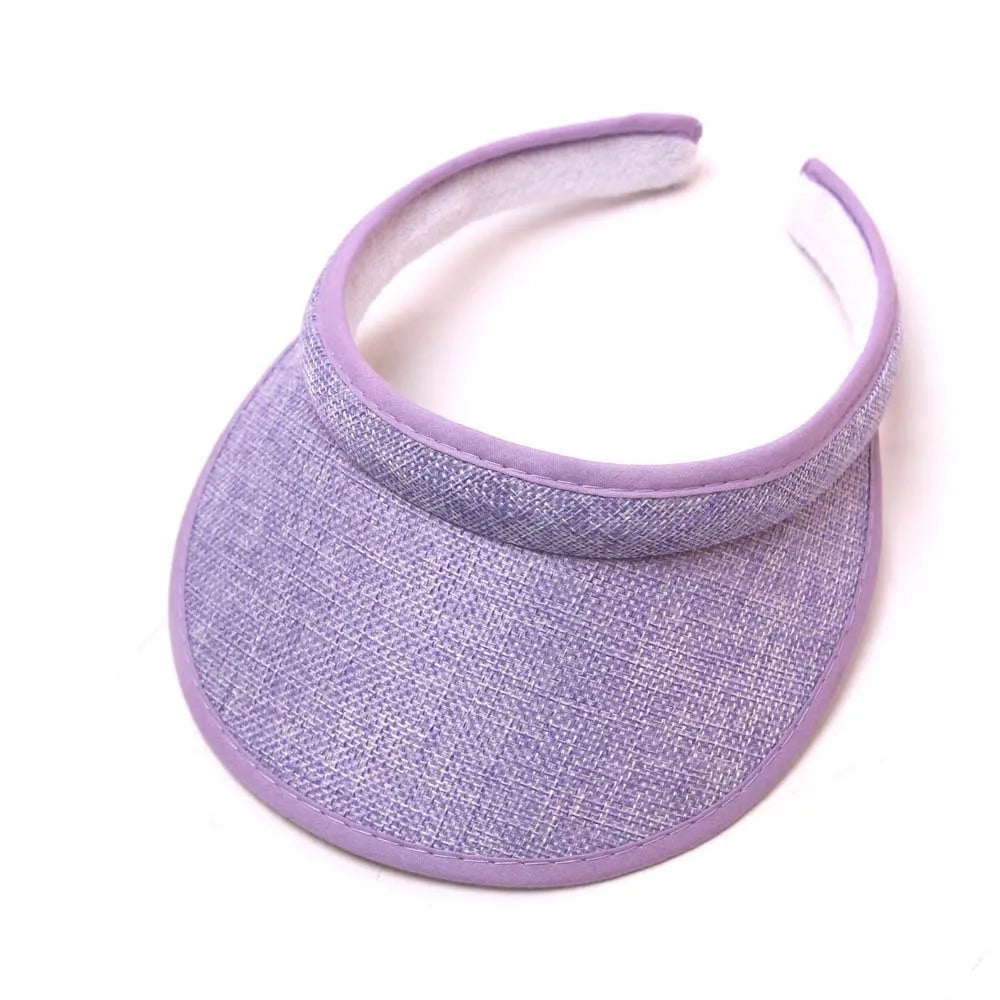 Fashion Simple Topless Hat Lady Outdoor Sunscreen UV Big Brim Sun Sports Visor Hat Running Caps Tennis Parent-child Beach Hat