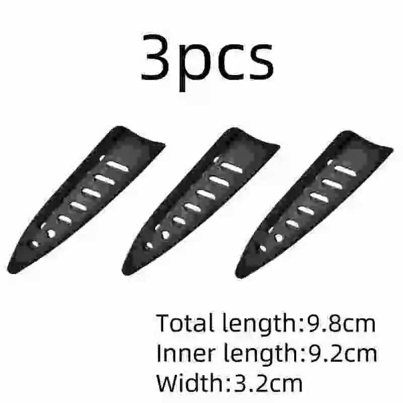 Kitchen Knife Sheath Black Plastic Knife Covers Knife Blade Protector Cover Guards Case Kitchen Accessories кухонні аксесуари