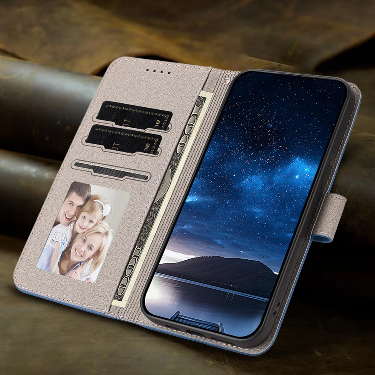 For iPhone 17 18 Pro Max Solid Color Luxury Leather Flip Case on For iPhone 17 16 15 14 13 12 Pro Max Plus Air 16E Wallet Cover