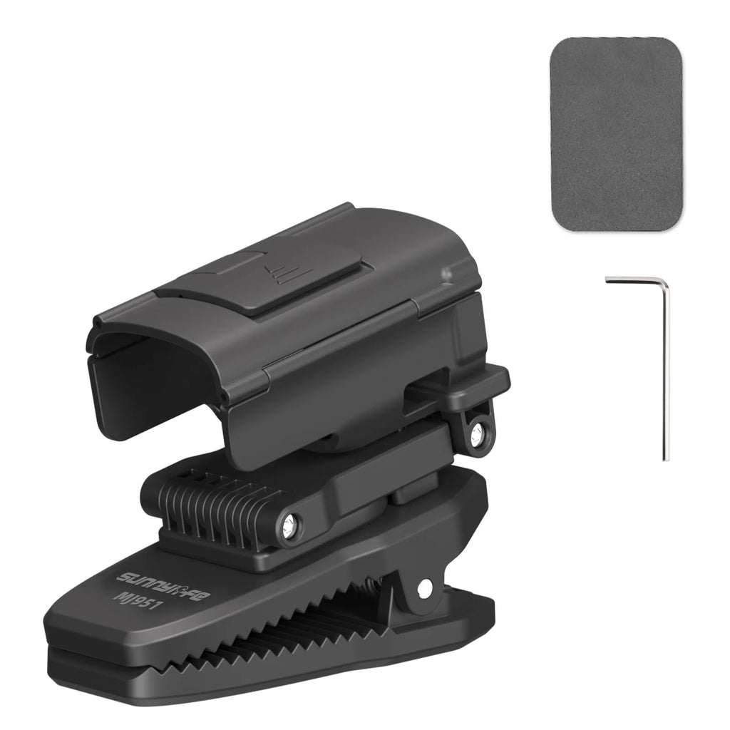 SUNNYLIFE Backpack Clip Mount for DJI Pocket 3 | Extendable Rotatable Magnetic Holder - Hands-Free Vlogging, Cycling, Hi