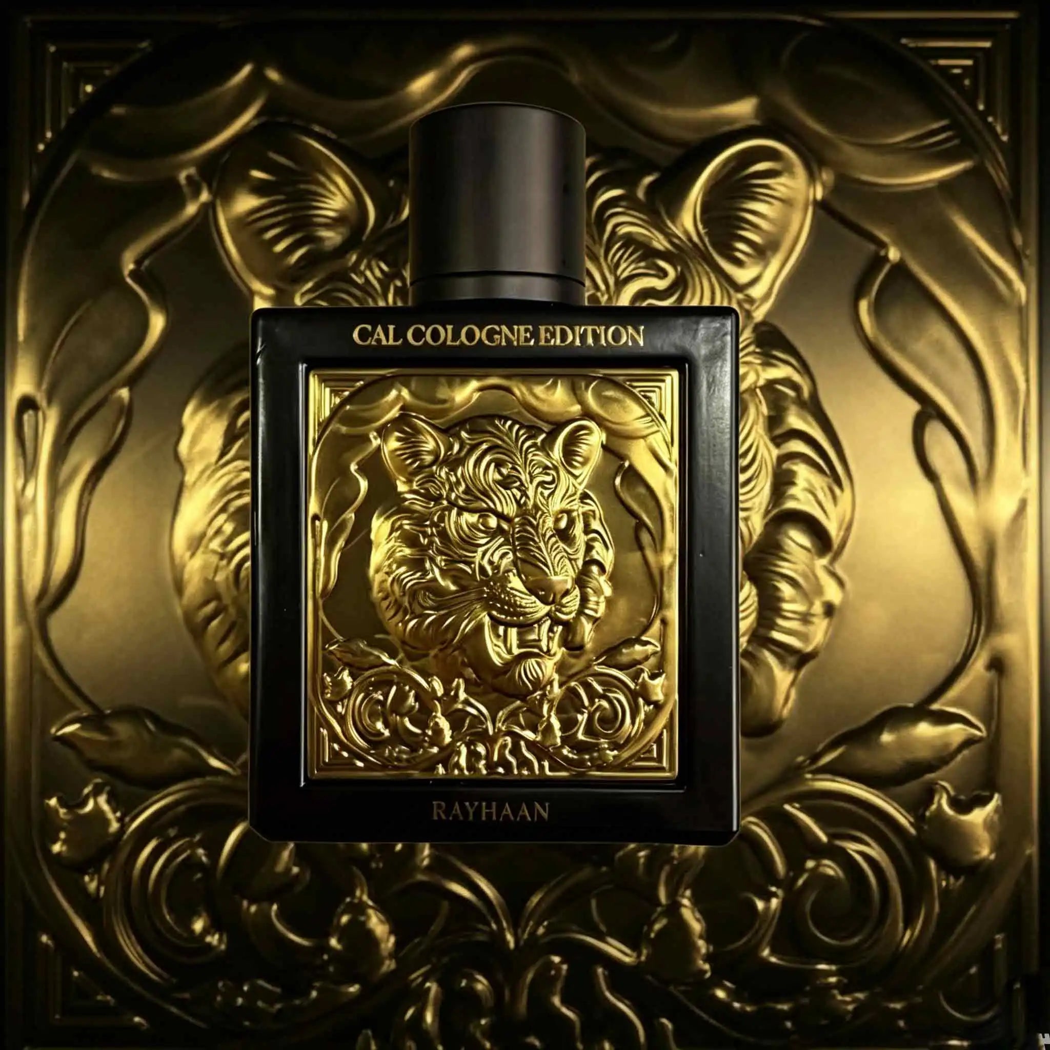 Rayhaan perfume for men in the Year of the Tiger. The black gold relief bottle shows the king's aura. The spicy wood tone is wrapped with steady musk, lasting, easy to shape the domineering and mature male charm