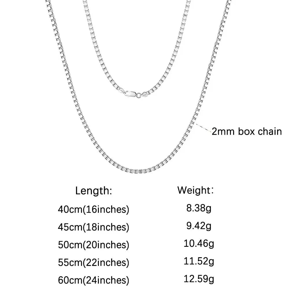 ORSA JEWELS 925 Sterling Silver Chain Necklaces Fashion Party for Men Women DIY Jewelry Simple High Quality 16-24 Inch Wholesale