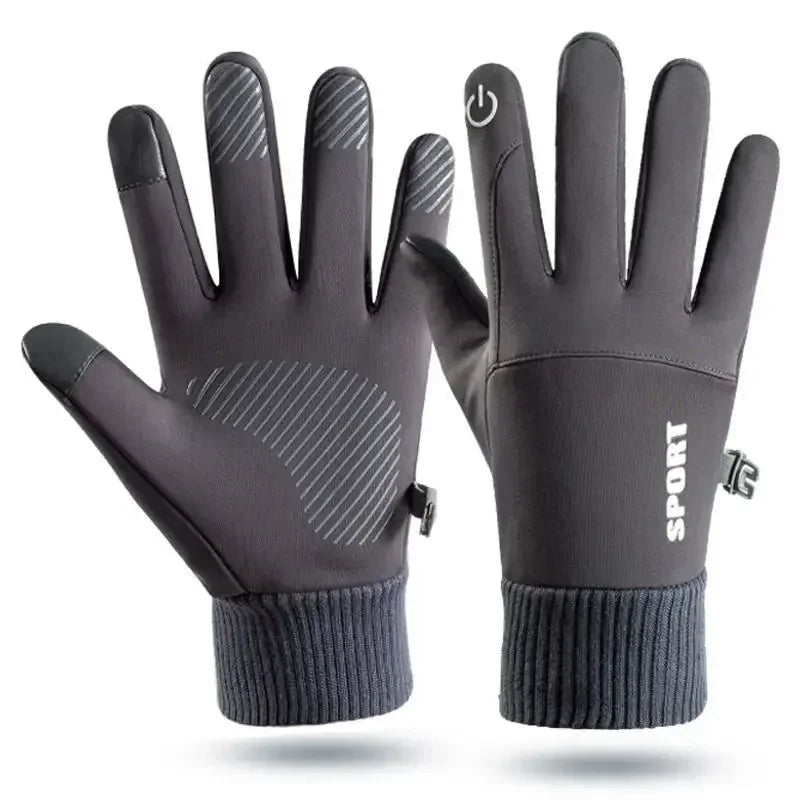 Winter Thermal Gloves for Man Woman Motorcycle Gloves Waterproof Full Finger Touch Screen Cycling Running Skiing Gloves Non-slip