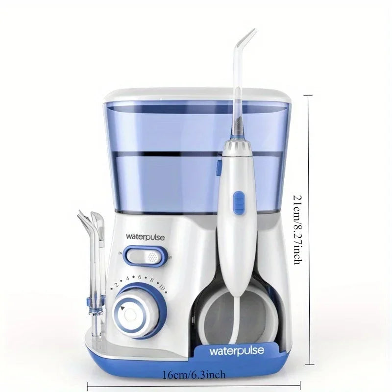 Waterpulse V300G Oral Irrigator 5pcs Tips Dental Water Flosser Electric Cleaner 800ml Oral Hygiene Dental Flosser for Oral Care