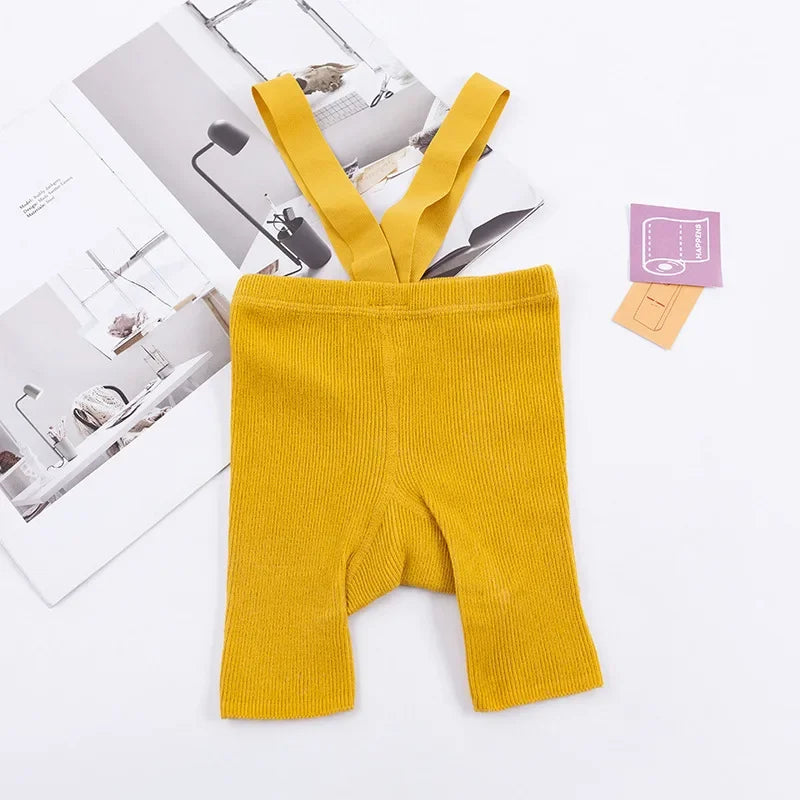 2026 Spring Summer Baby Shorty Tights New Soft Cotton Knit Kids Children Boy Girl Shorts Suspenders Tights