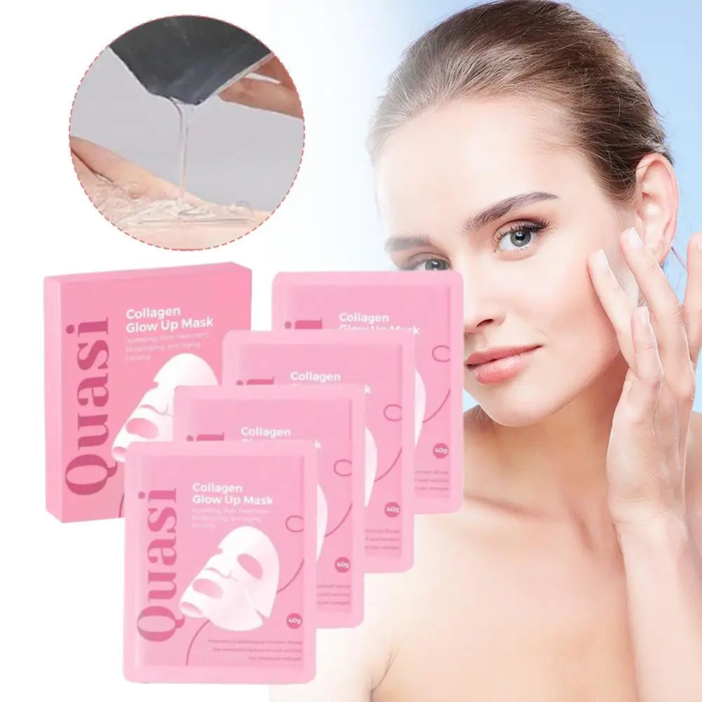 Quasi-biological Korean Collagen Hydrogel Mask Overnight Deep Hydration Firming Brightening Pore Minimizing Elasticity Face Care