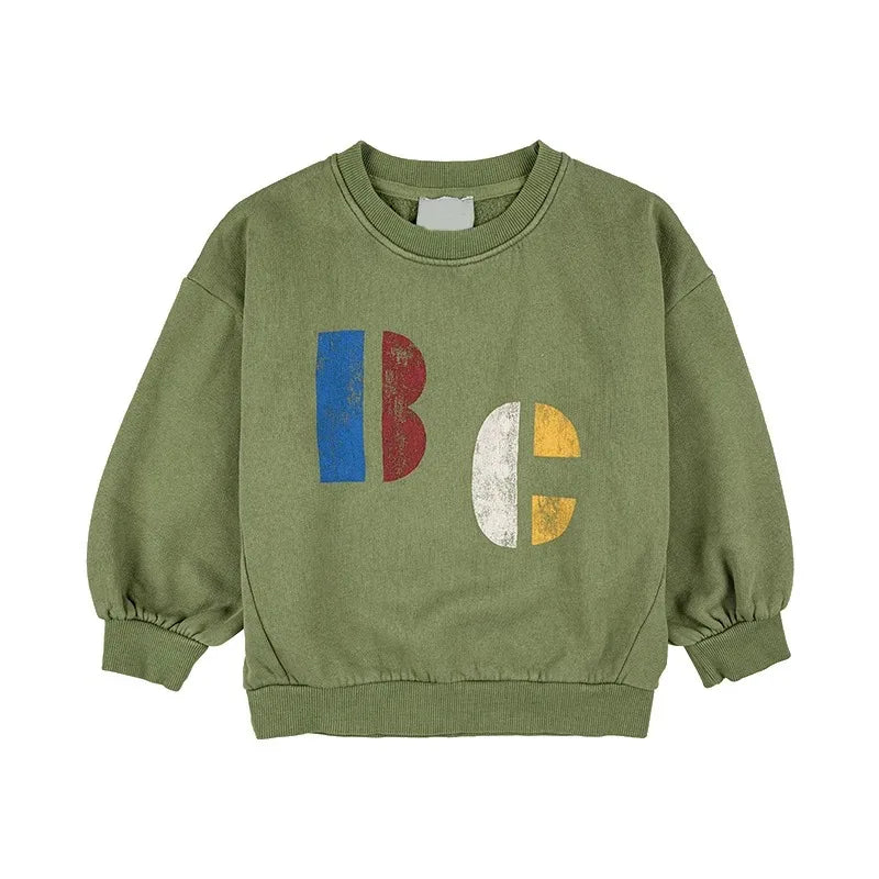 Korean INS 2024 Children's Autumn Winter Long Sleeve O-Neck Sweatshirt Cute Tops for Girls And Boys Baby Sweaters Kids Clothing