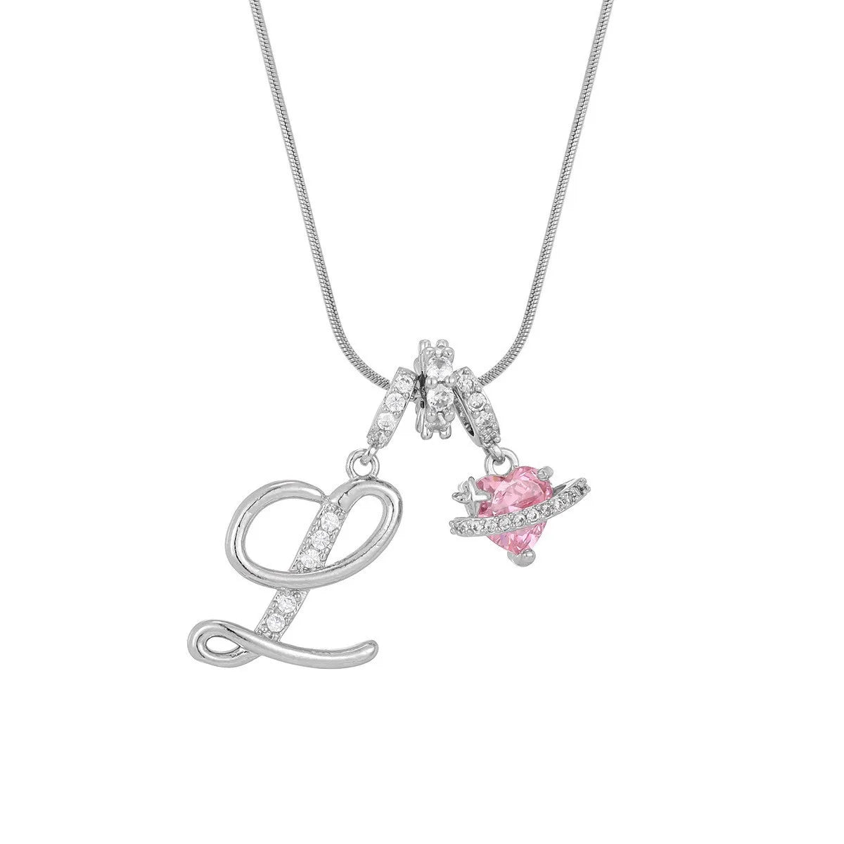 Fashion 26 English Letter Necklace for Women Sweet Girl Light Luxury High-End Stainless Steel Accessory Birthday Gift