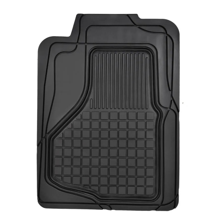 All Weather Semi-Custom Fit Heavy Duty Rubber Floor Mats for Auto Car Truck Van SUV 2 Front and Rear Liner