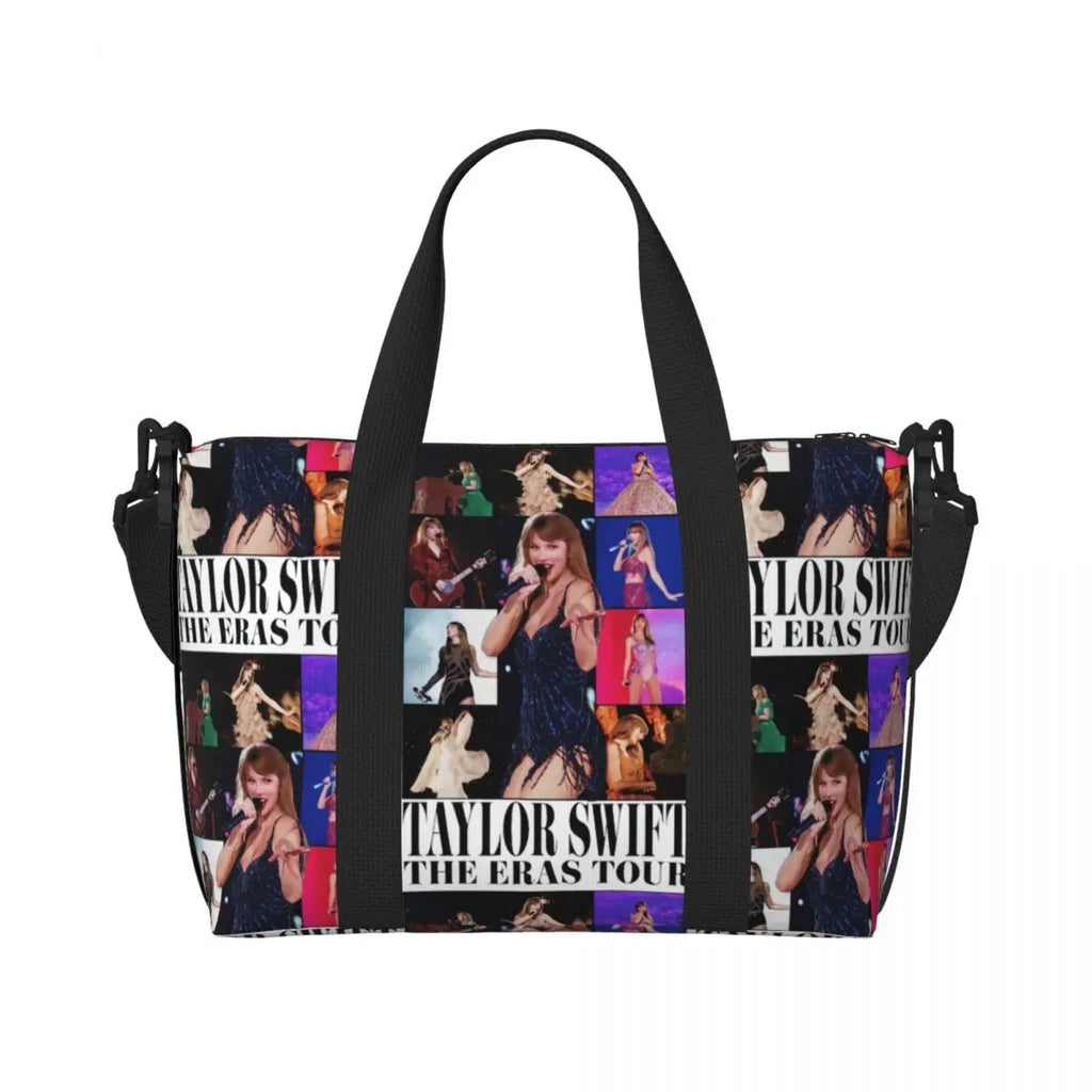 Custom The Eras Tour 1989 Taylor's Swift's American Pop Singer Tote Bag Women Large Capacity Beach Gym Travel Bags