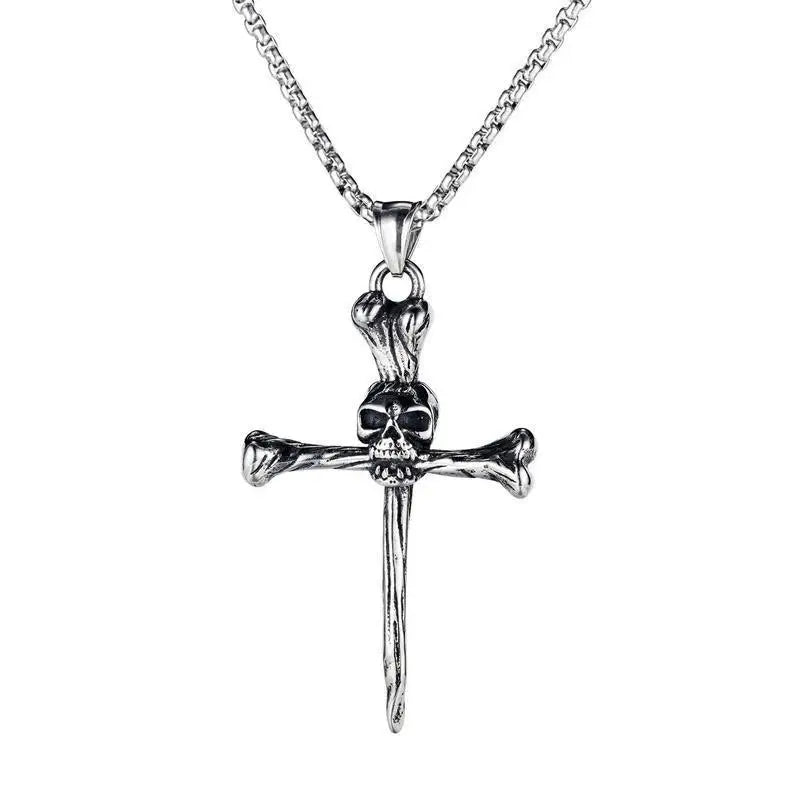 Men's Personality Is Cool, Ha's New Large Wing Pendant,  Copper Inlaid Zircon Fashionable Street Necklace Trend
