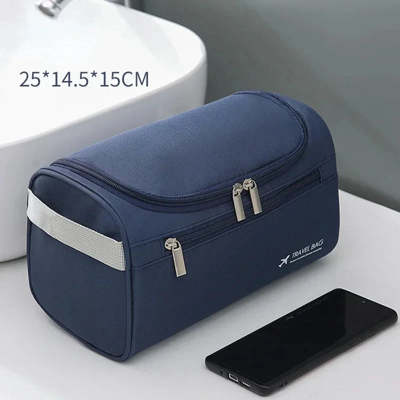 Leather Toiletry Bag for Men Women Dopp Kit Mens Hanging Toiletry Bag Travel Toiletry Bag for Traveling Large Cosmetic Bag for T