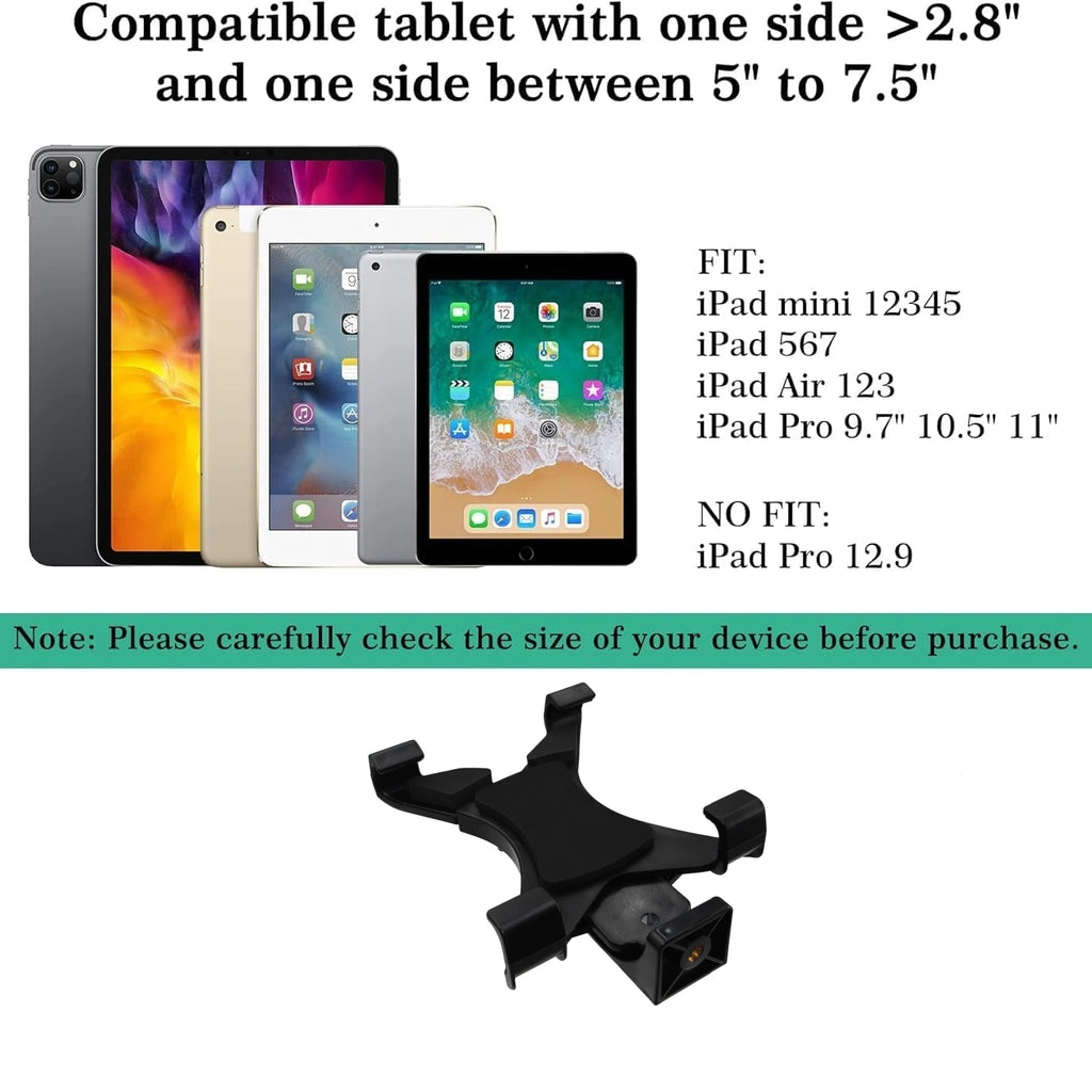 Universal Tablet Tripod Mount Clamp With 1/4"Thread Adapter For iPad 2/3/4/Air/Air2 /mini For Galaxy Tablet Phone Bracket Holder