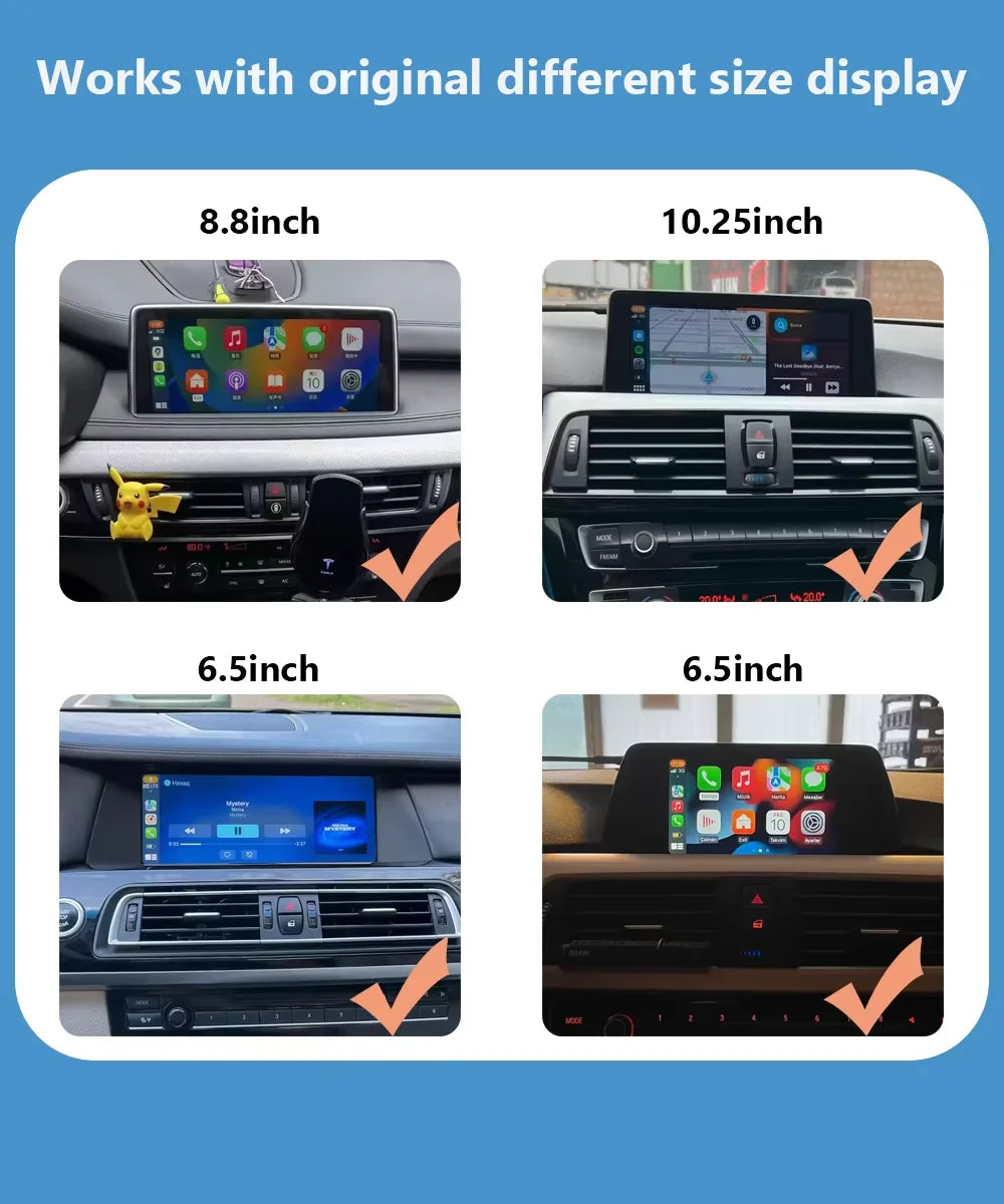 BONROAD Wireless CarPlay Android Auto Airplay Autolink Mirroring Adapter MMI Box Module For BMW F10 F11 F01 F56 F25 F20 F21 F22 F23 F30 F31 F32 F33 F34 F36 NBT system