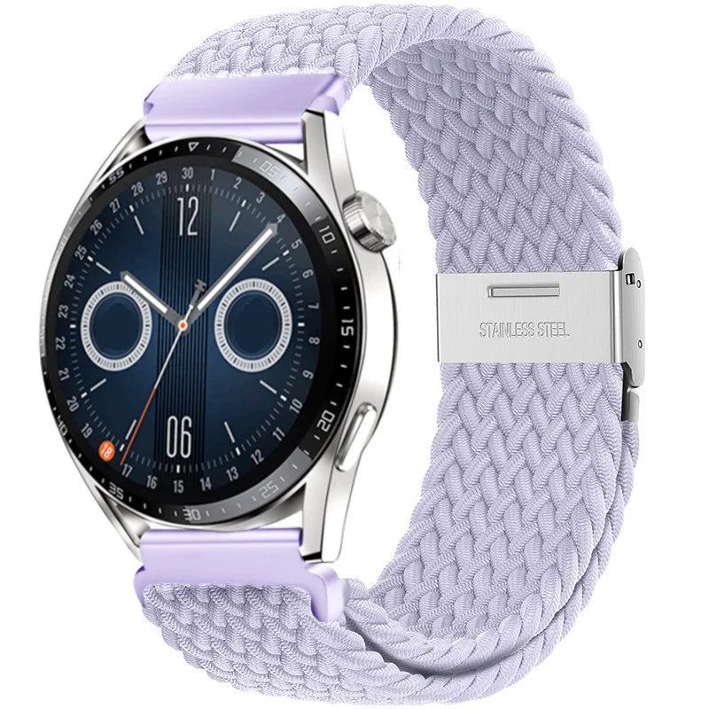 22mm 20mm Nylon Strap For Samsung Galaxy Watch 6 5 4/Gear S3 Magnetic Buckle Metal Adjustment Band For Huawei IWatch 4 GT2/3 Pro