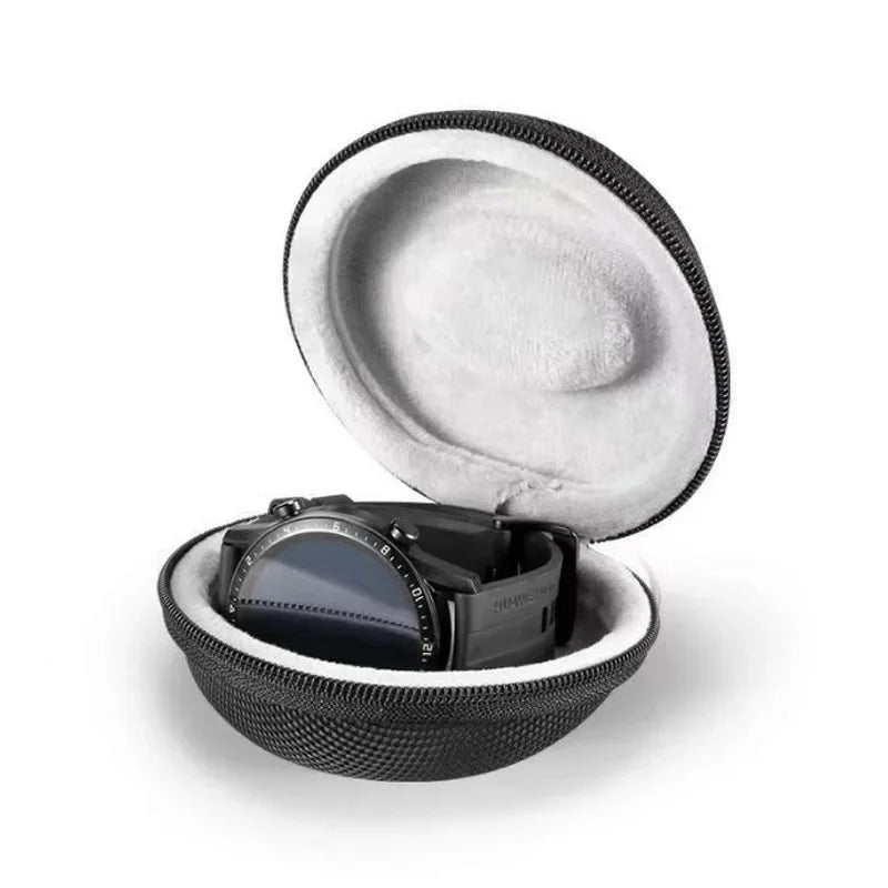Portable Watch Travel Case EVA Watch Storage Box Waterproof Watch Holder Zippered Smartwatch Container Single Watch Organizer