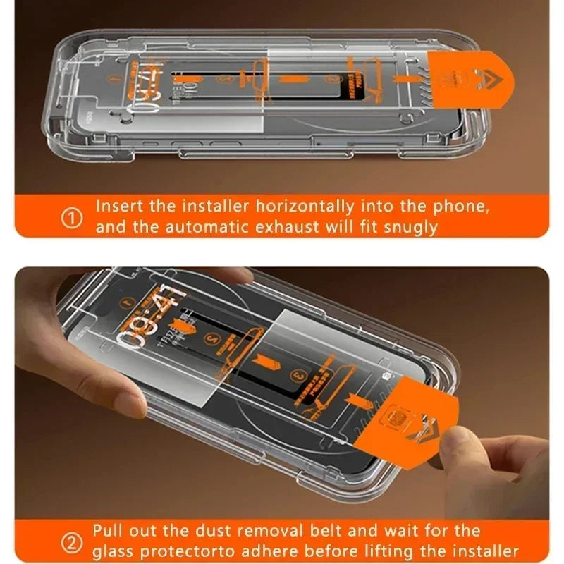 5-1Pcs Oleophobic Coating Dust Free Easy Installation Screen Protector For iPhone 18 Pro 17 14 11 13 12 15 16 Pro Max Mini Glass