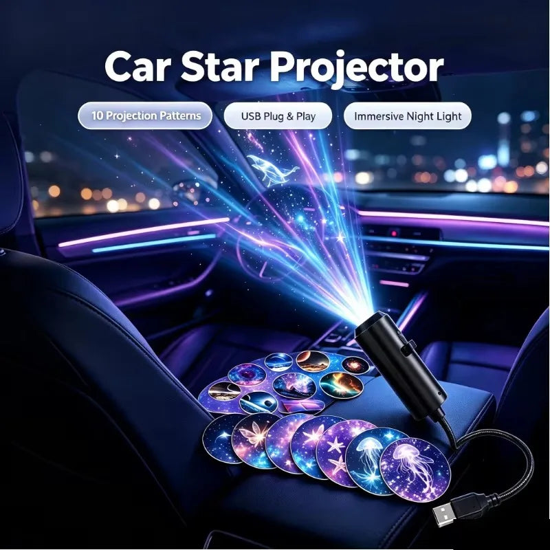 Ocean-Themed Projector Lamp, USB Powered, Creates a Romantic Deep-Sea Scene, Perfect as a Bedside Nightlight for Ambiance.