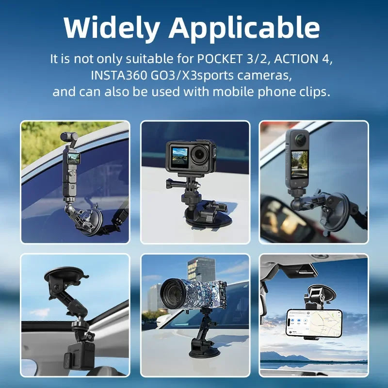 For DJI OSMO Pocket 3 4 4 Pro Camera Car Mount Adapter Suction Cup Gimbal Camera Car Holder For DJI OSMO Pocket 3 4 Accessories