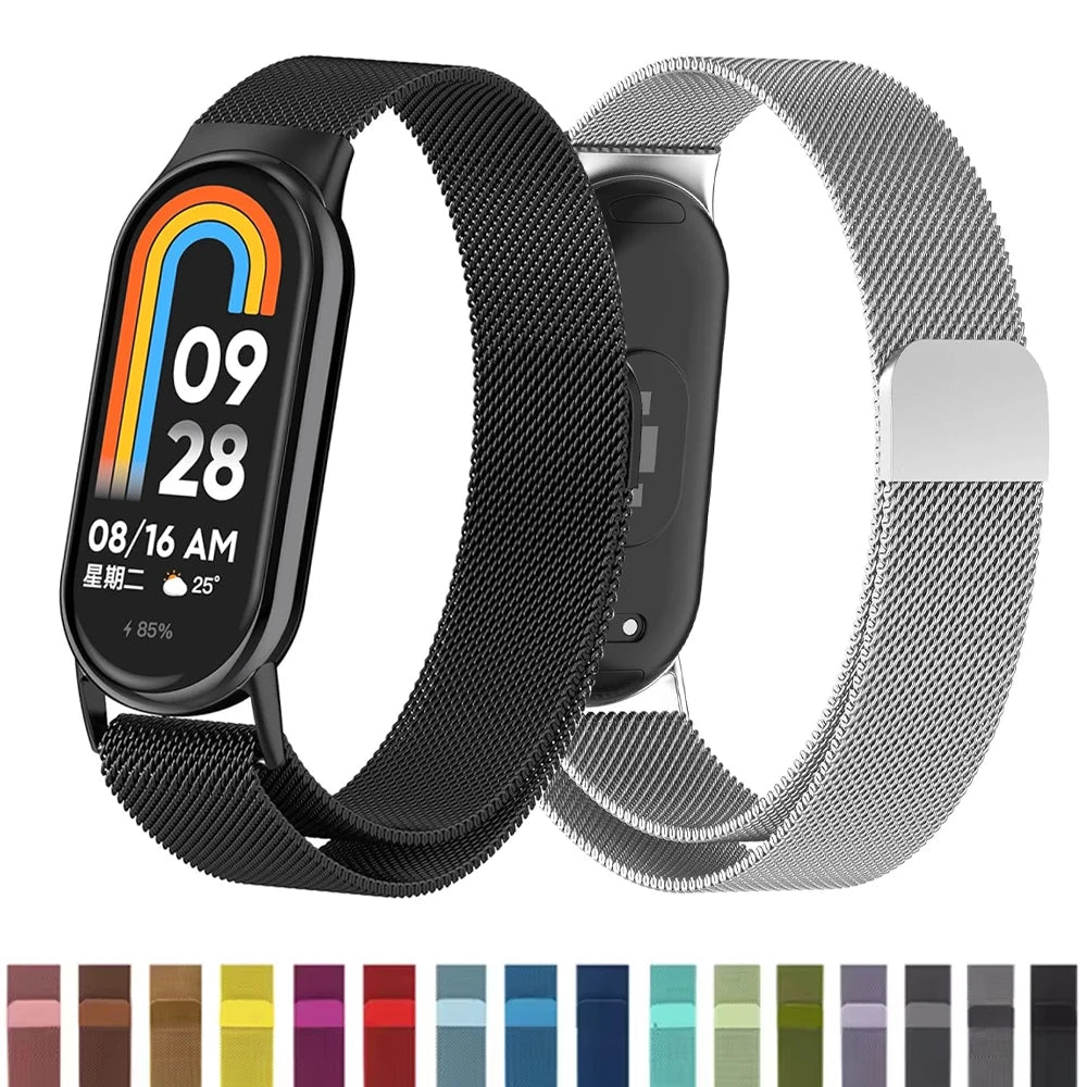 Stainless Steel for mi band 8 9 10 strap miband8 miband accessories magnetic belt correa bracelet for Xiaomi mi band 9 watchband