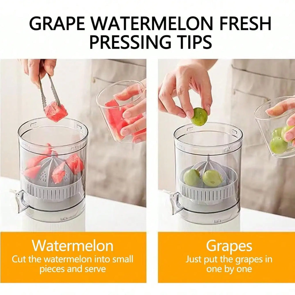 USB Rechargeable Juice Extractor - Fast 20 Seconds Orange Juice Extraction, Detachable Design, Easy To Clean ABS Cup, Great For Oranges, Lemons, Grapefruits And More |Modern Kitchen Utensils |Durable Plastic, Fast Juicing |De