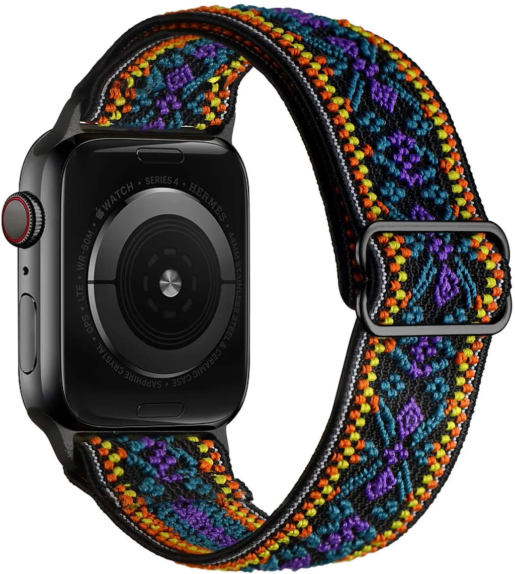 Scrunchie Strap for Apple Watch Band 45mm 44mm 40mm 41mm Adjustable Nylon Bracelet iWatch Series Ultra 3 4 5 SE 6 7 8 9 10 11