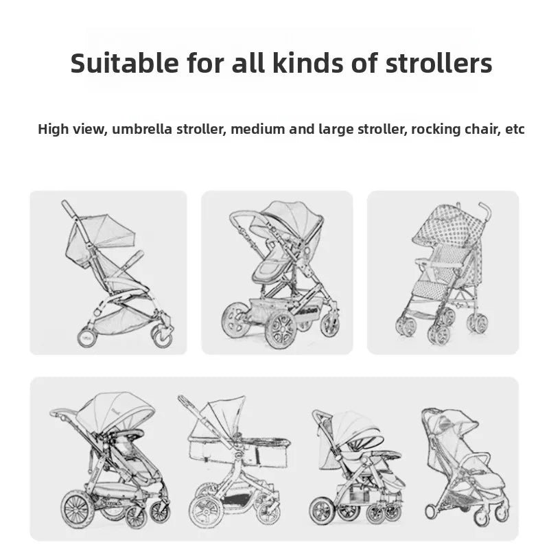Summer Stroller Mosquito Net Full Cover Baby Cart Mosquito Net Universal Pram Buggys Insect Fly Protection Stroller Accessories