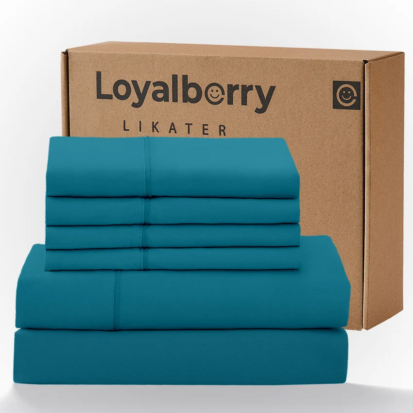 Cool & Soft Queen Size 4-Piece Bedding Set, Double-Sided Brushed Fabric, Easy Care Deep Pocket Fitted Sheet Fits Mattresses Up to 18 Inches, for Bedroom & Hotel Use, Local Warehouse Shipment, Ideal Holiday Gift