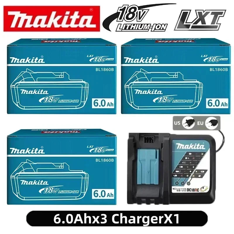 💣💣100% Genuine 18V Makita 6.0Ah Makita Battery BL1840 BL1830B BL1850B BL1850 BL1860 BL1815 Replacement Lithium Battery
