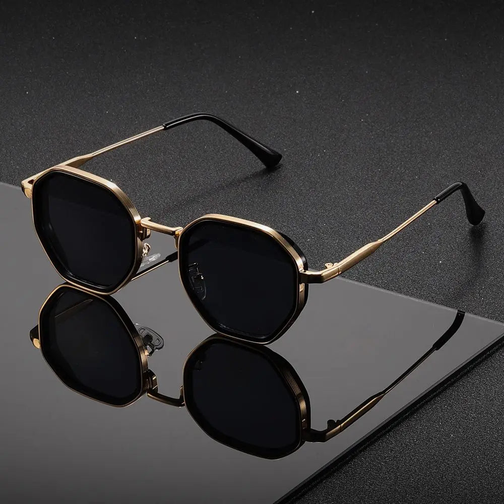 1 Pair Unisex Round Metal Fashionable Sunglasses Vintage Irregular punk Man Sun Glasses  Classic UV400 Male Female Eyeglasses