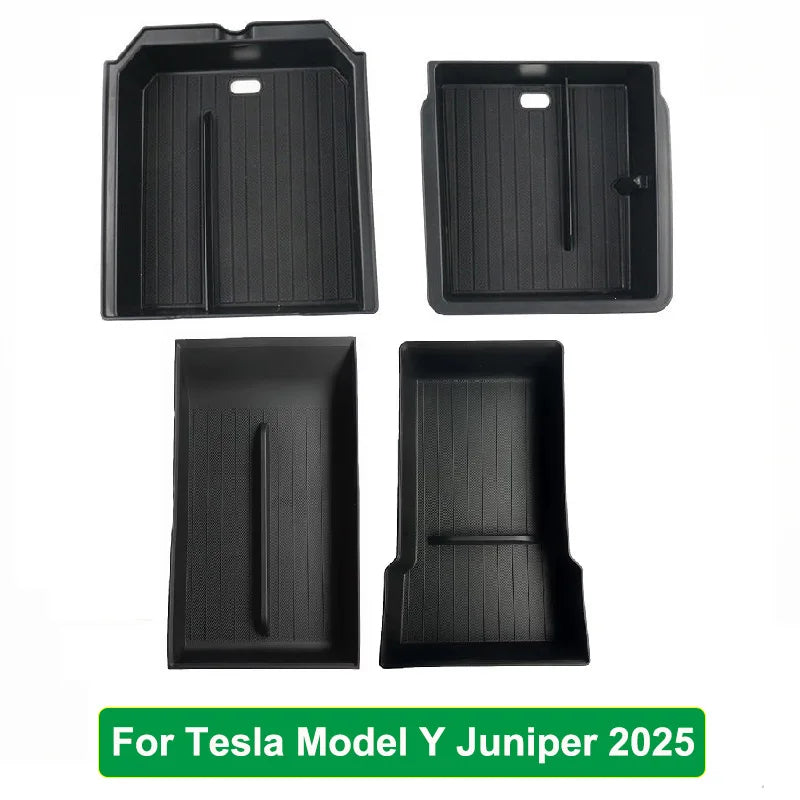 For Tesla Model 3 Y Juniper Highland 2025 2026 Launch Console & Armrest Upper and Lower Storage Box Watercup Holder Camera Cover