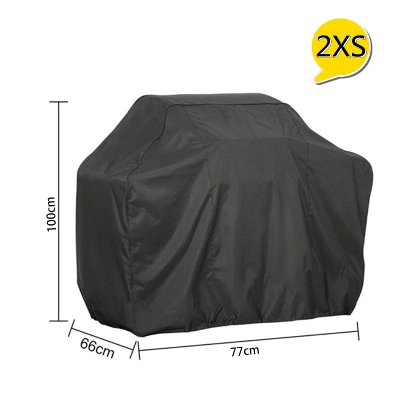 Black Waterproof BBQ Cover Outdoor BBQ Accessories Grill Cover Anti Dust Rain Gas Charcoal Electric Barbeque Protective Cover