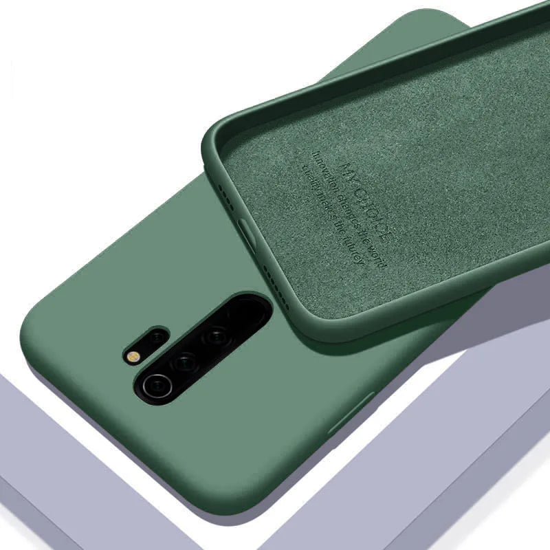 For XiaoMi RedMi Note 9 9s Pro 10 11 11S 10s 10T 9T 8 8T 7 Pro 9A 9C 10C Poco X3 F3 Soft Solid Candy Cover Liquid Silicone Case
