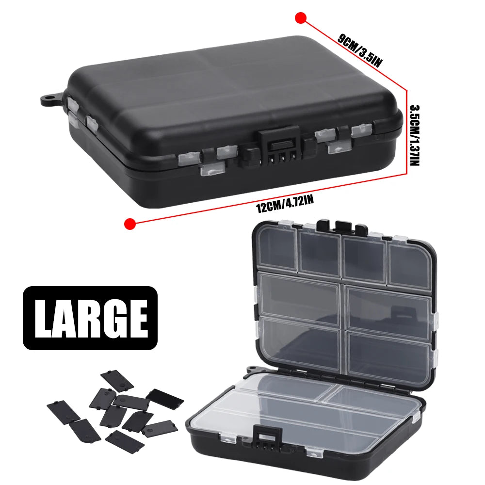 Fishing Tackle Bait Storage Boxes, Portable Double-Sided Lure Hook Organizer, Mini Utility Lures Fishing Box