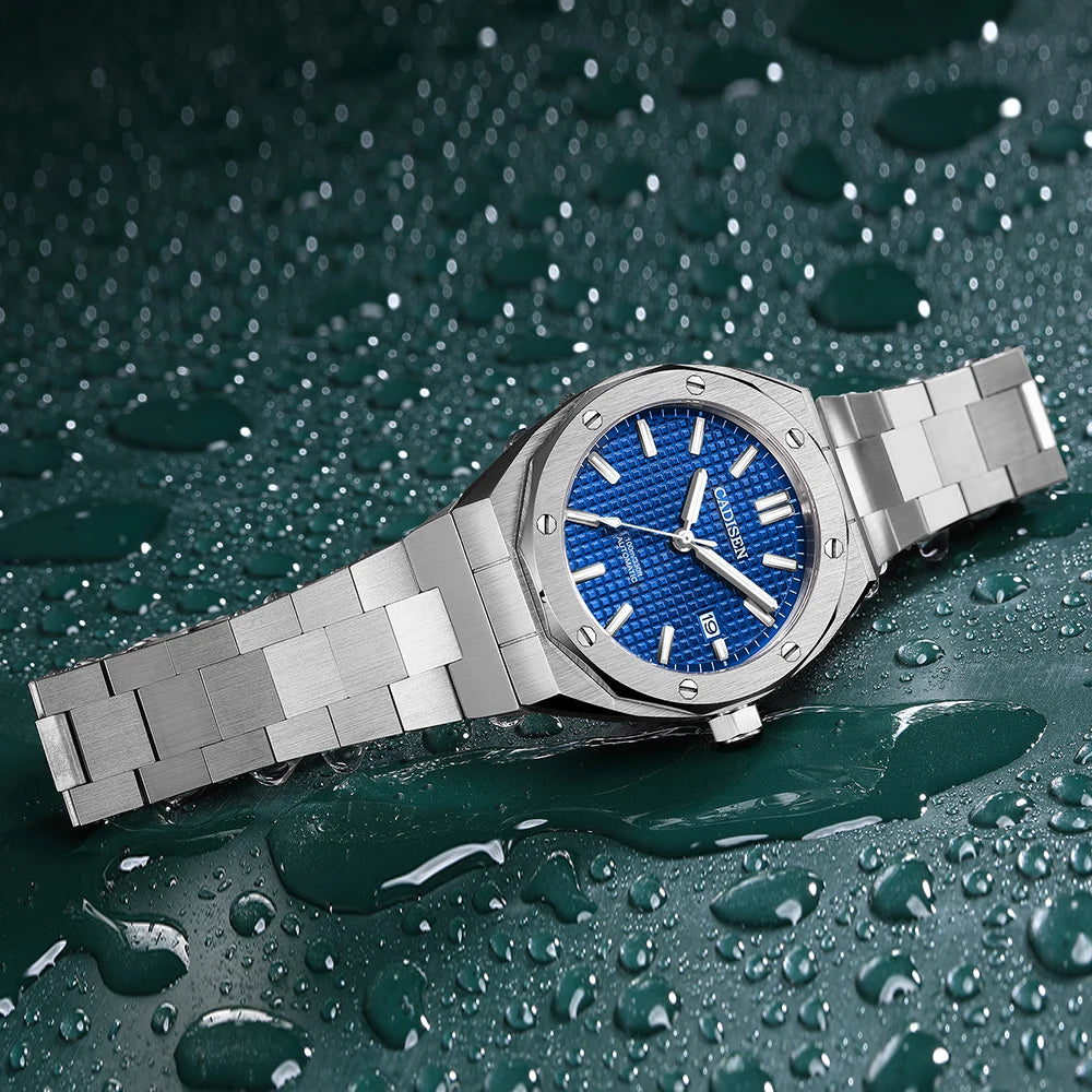 CADISEN Automatic Mens Watches Fashion Top Brand Stainless Steel Sapphire Glass MIYOTA 8215 Watch Men Mechanical Wristwatch