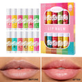 6/12Pcs Lip Balm Set Fruit Flavored 12Flavors Natural Lip Balm for Dry Cracked Lips Long Lasting Lip Care Products