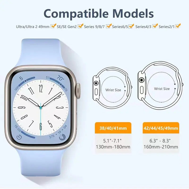 Silicone Strap for Apple Watch Band Ultra 49mm 45/44/42mm Watchbands 41/40mm iwatch Rubber Sport Bracelet on iWatch Series 76543