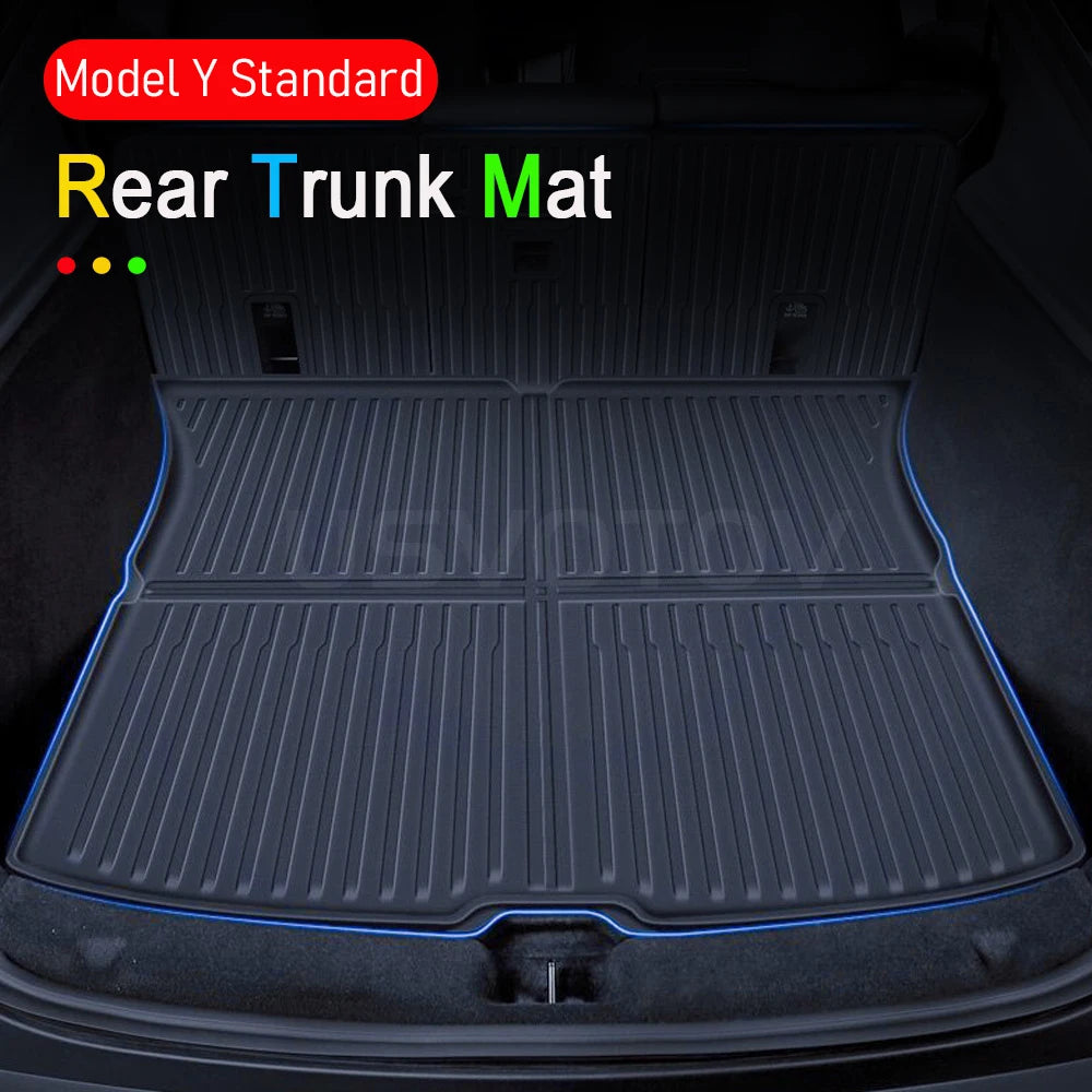 for 2026 2025 Tesla Model Y Standard Floor Mats Trunk Mat Cargo Liner Frunk Backrest Mats Car Accessories (Standard Models Only)