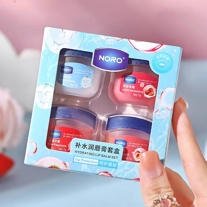 4/6/8pcs Fruit Series Lip Balm Set Moisturizing Hydrating Non-sticky Anti-Cracked Lip Mask Lip Balm for Lips Care