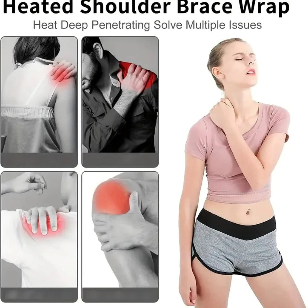 1PCS Adjustable Electric Heating Shoulder Massager For Men And Women - Relaxation And Promote Circulation With Heated Pads