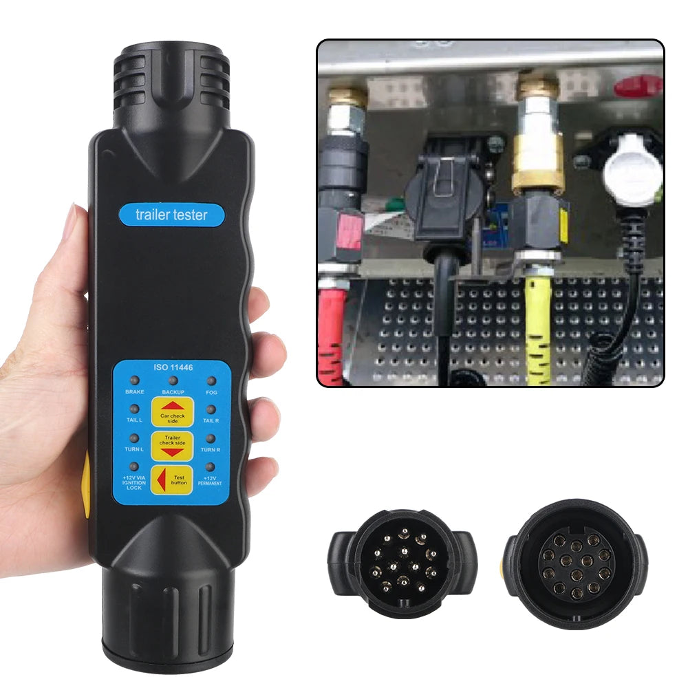 7 / 13 Pin Plug Socket 12V Trailer Tester Wiring Circuit Light Test Car Truck RV Caravan Accessories Diagnostic Tools Universal