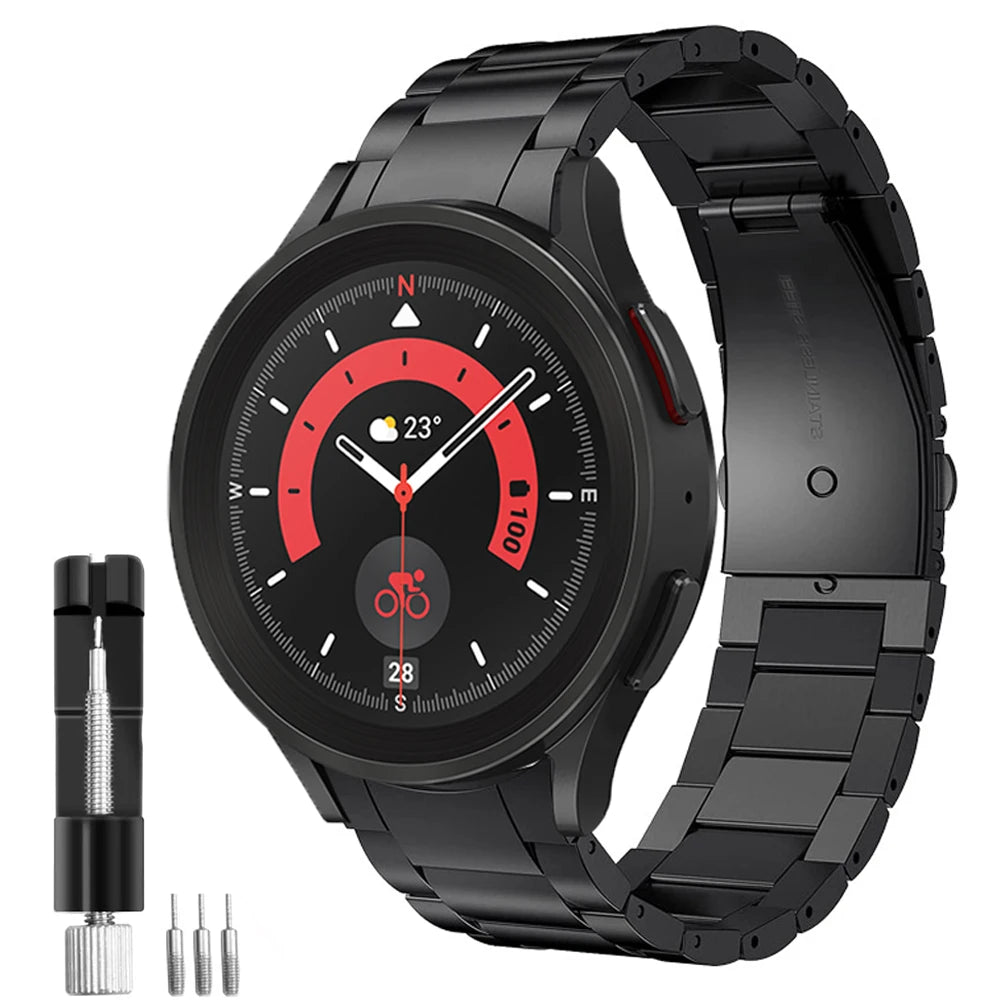 Stainless Steel Strap for Samsung Galaxy Watch4/5/6/7 44mm 40mm Classic 47mm 43mm 46mm 42mm Pro No Gaps Metal Bracelet 20mm Band