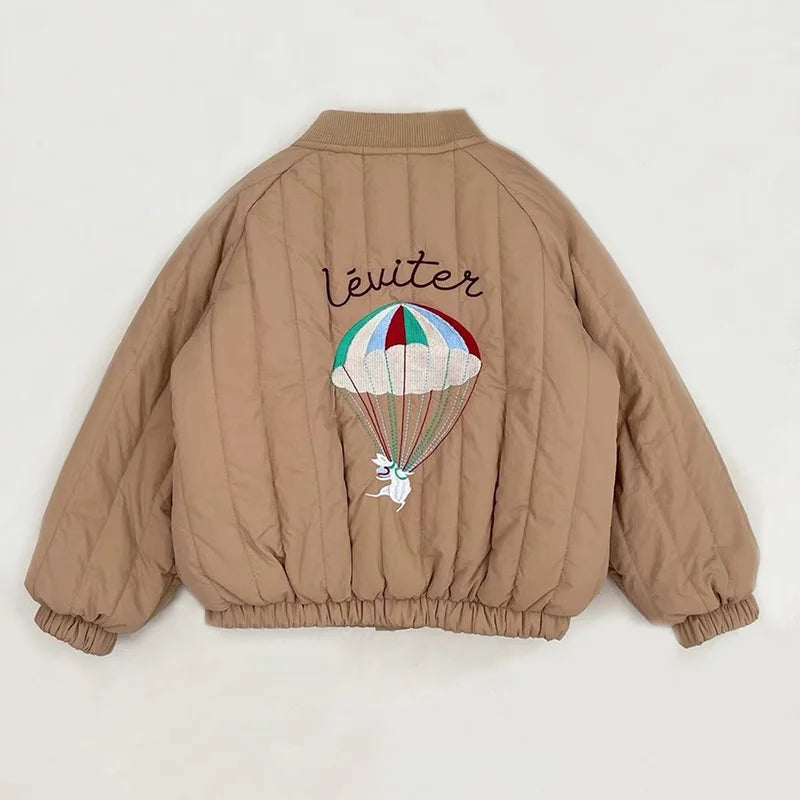 1-6Y Kids Clothing Spring Thickened Down Cotton Girl Jacket Baby Children Warm Coat Toddler Kids Outwear Children Clothes Winter